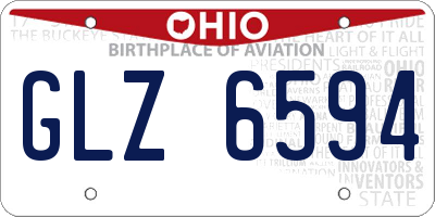 OH license plate GLZ6594