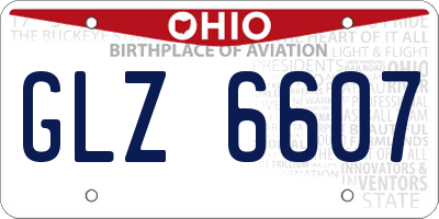 OH license plate GLZ6607