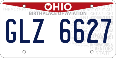 OH license plate GLZ6627