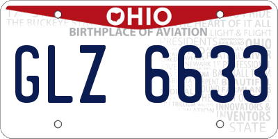 OH license plate GLZ6633