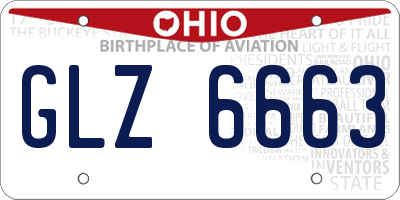 OH license plate GLZ6663