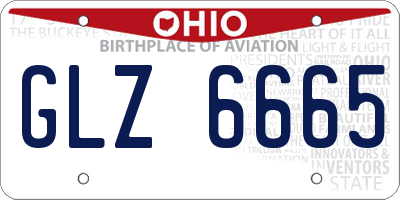 OH license plate GLZ6665