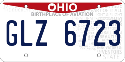 OH license plate GLZ6723