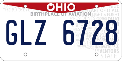 OH license plate GLZ6728