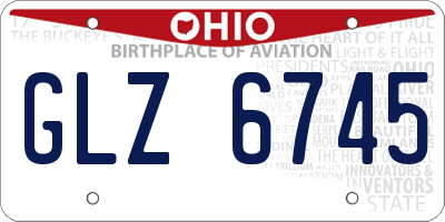 OH license plate GLZ6745