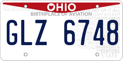 OH license plate GLZ6748