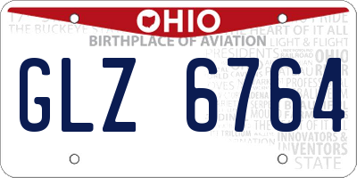 OH license plate GLZ6764