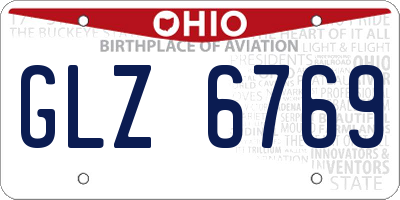 OH license plate GLZ6769