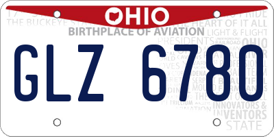 OH license plate GLZ6780