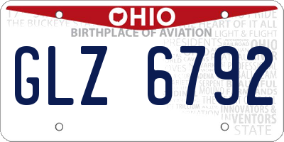 OH license plate GLZ6792