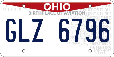 OH license plate GLZ6796