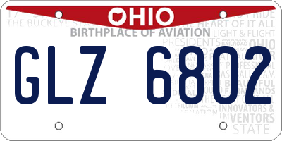 OH license plate GLZ6802
