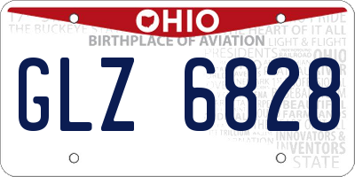 OH license plate GLZ6828