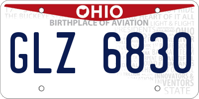 OH license plate GLZ6830