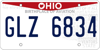 OH license plate GLZ6834