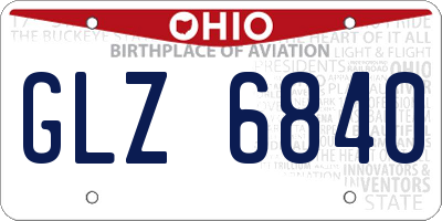 OH license plate GLZ6840