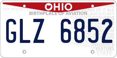 OH license plate GLZ6852