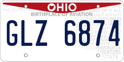 OH license plate GLZ6874