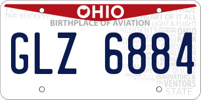 OH license plate GLZ6884