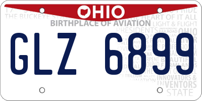 OH license plate GLZ6899