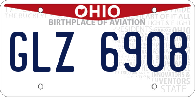OH license plate GLZ6908