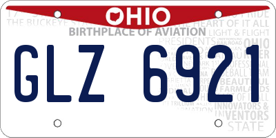 OH license plate GLZ6921