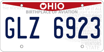 OH license plate GLZ6923