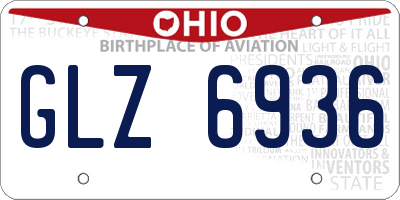 OH license plate GLZ6936