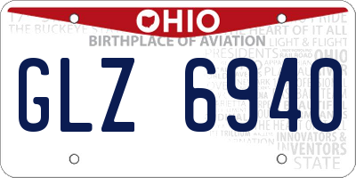 OH license plate GLZ6940