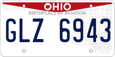 OH license plate GLZ6943