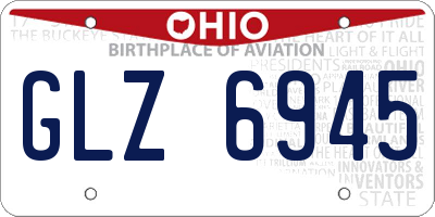 OH license plate GLZ6945