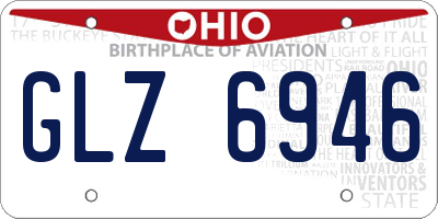 OH license plate GLZ6946