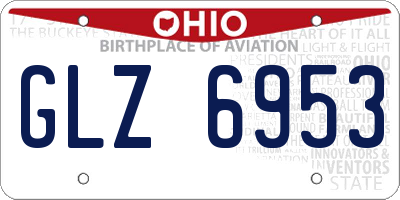 OH license plate GLZ6953
