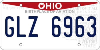 OH license plate GLZ6963