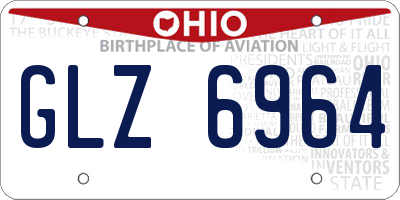 OH license plate GLZ6964