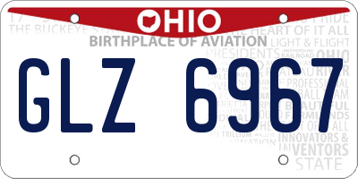OH license plate GLZ6967