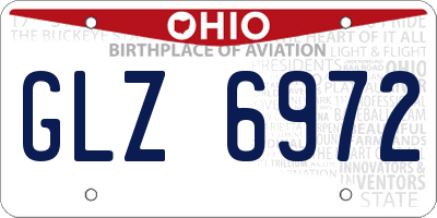 OH license plate GLZ6972