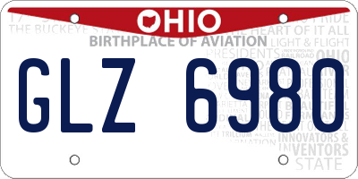OH license plate GLZ6980