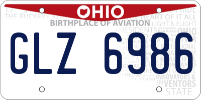 OH license plate GLZ6986