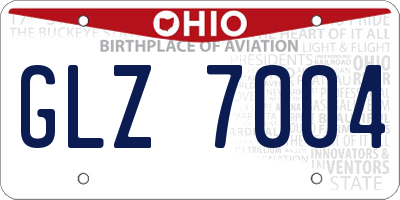 OH license plate GLZ7004