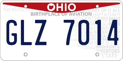 OH license plate GLZ7014