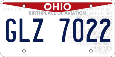 OH license plate GLZ7022
