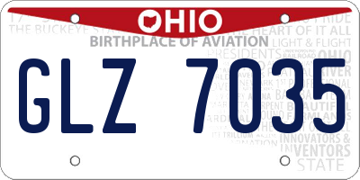 OH license plate GLZ7035