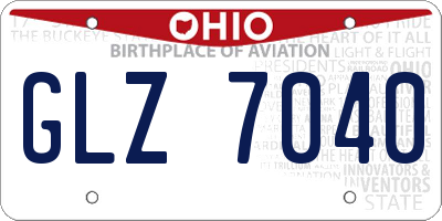 OH license plate GLZ7040