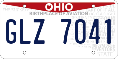 OH license plate GLZ7041