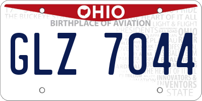 OH license plate GLZ7044