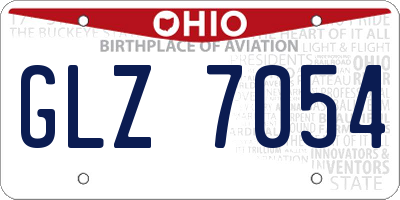 OH license plate GLZ7054