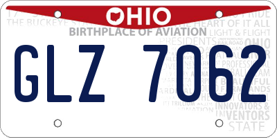 OH license plate GLZ7062