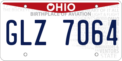 OH license plate GLZ7064