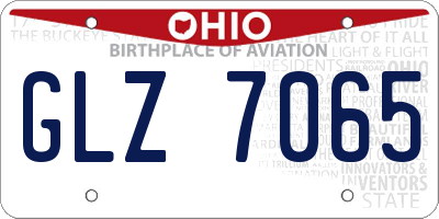OH license plate GLZ7065